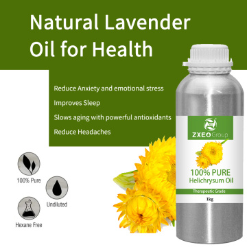 VENDA HONTAGEM ASSENTE A 100% Pure Natural Organic Helichrysum italicum Óleo essencial em óleo de helichrysum a granel