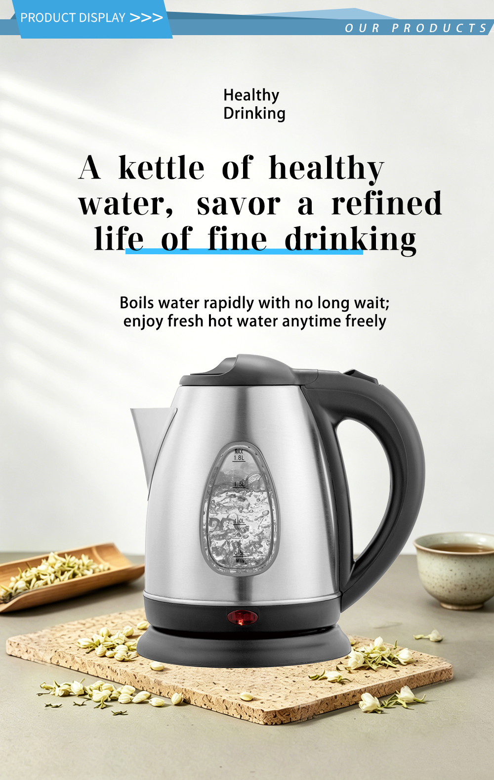 304 stainless steel kettle FK-0702A 1