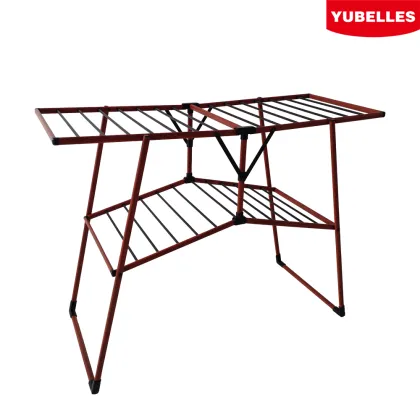 19M Wood Finish Compact Foldable Clothes Drying Rack
