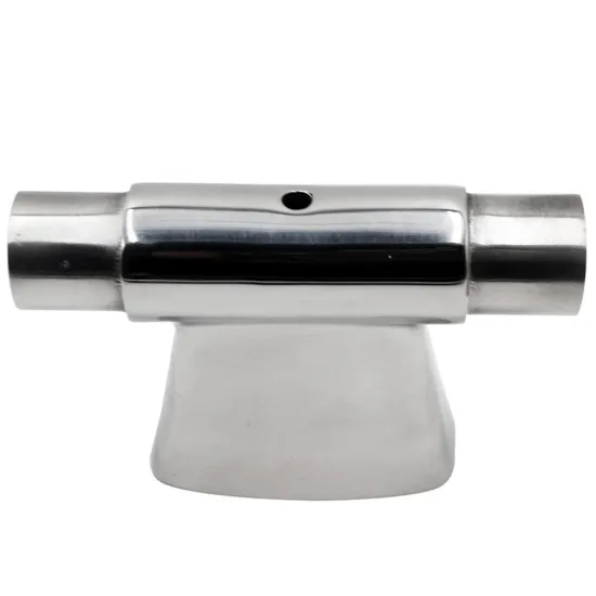 Marine Grade 316 Stainless Steel Handrail Fitting Bracket and Stanchion for Boat Pipe Connectors - 25mm T-Style