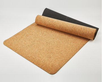 Natural rubber cork yoga mat long eco friendly