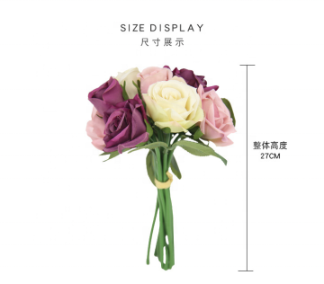Hot Sell Bridal Bouquet: Artificial Silk Rose Bouquet for Wedding Decoration