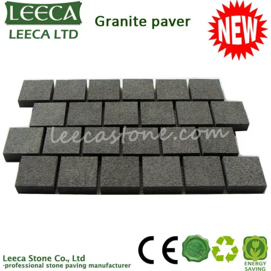Black flamed driveway mesh paving stone