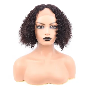 13x4x1 Curly Wave Lace Front T Part Wig Brazilian Remy Transparent Lace Front Human Hair Wigs for Women