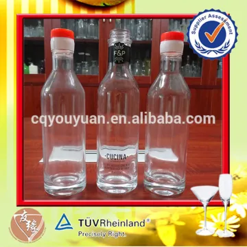 Custom Made Round Empty Olive Oil Glass Bottle Luxury Glass Bottle Oil White