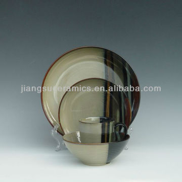royal stamp printing hand painting stoneware material bowl cup mug plate dishwares tablewares ceramic dinnner set
