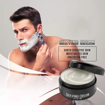 High Quality Natural Shaving Cream - 250ml Wholesale for Men and Women