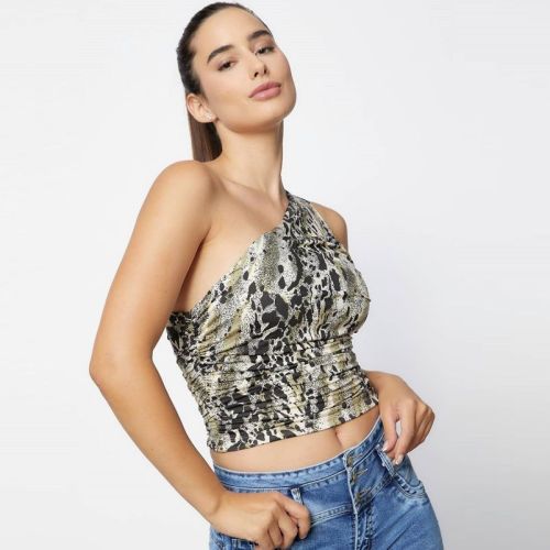 Camisetas para mangas de Leopard de moda para mujer