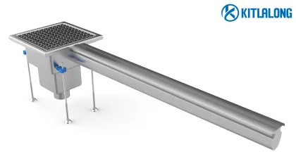 Kitlalona Linear Floor Drain for Commercial Kitchens - Stainless Steel Odor-Proof Drain