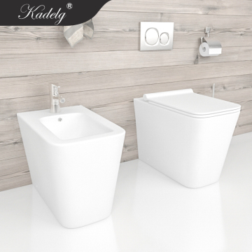Italian Design Matt White Sanitary Ware - Toilet & Bidet