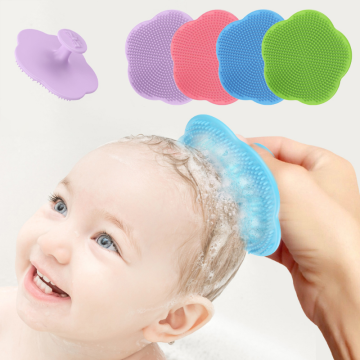 Cute Infant Bath Brush - Soft Silicone Hair Comb for Newborn Baby Care