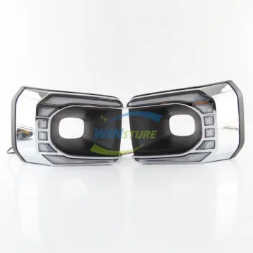 LED Daytime Running Lights with Turn Signal Bumper Fog Light Driving Lamp #HIL-C006 for Toyota Hilux Revo Rocco 2020-2021