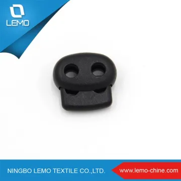 2 Hole Pig Nose Plastic Cord Stopper for Garments