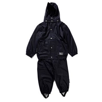 Kid's PVC Rainwear with Detachable Inner Fleece Lining and Adjustable Drawstring Waist