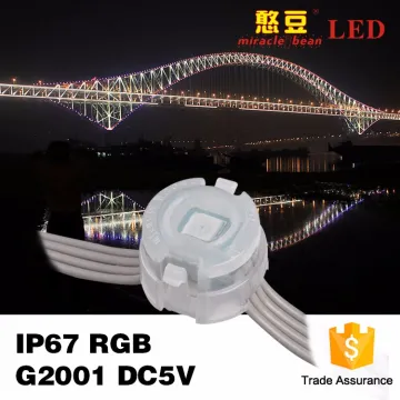 programmable full color 20mm DC5V 0.3W waterproof rgb led pixel poi with 2 years warranty