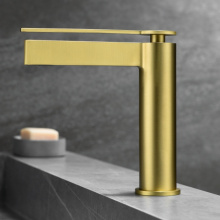 Brushed Gold Single Handle Basin Faucet