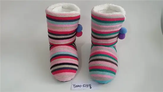 Cashmere fabrics female indoor boots with ball