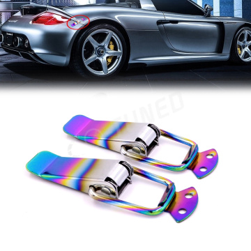 Universal JDM Neo Chrome Bonnet Clip Kit - High Quality Racing Car Accessories