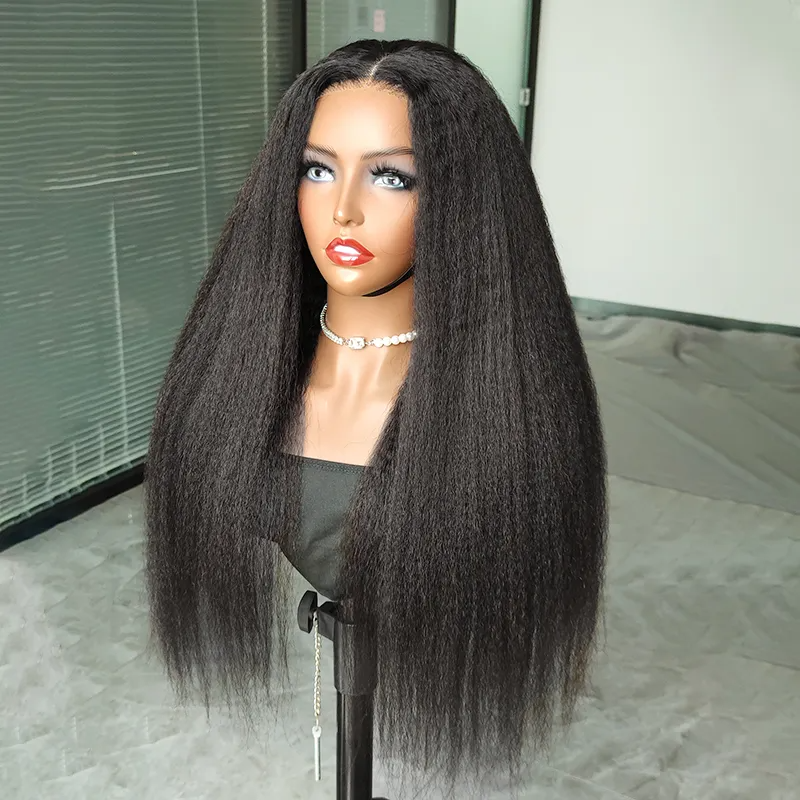 Kinky Straight Lace Front Wig Edges Wig