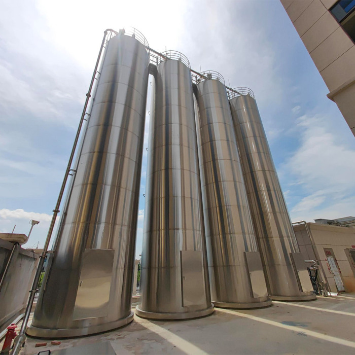 Bahan baku tahan cuaca silo penyimpanan luar ruangan