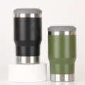 Car mounted portable insulated cup with bottle opener