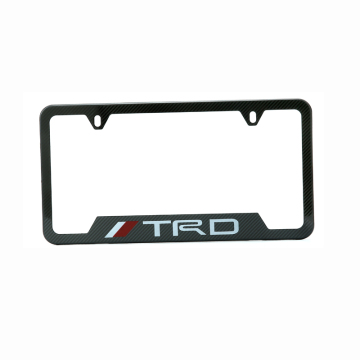 Custom American Carbon Fiber Die-Cast License Plate Frame in Black