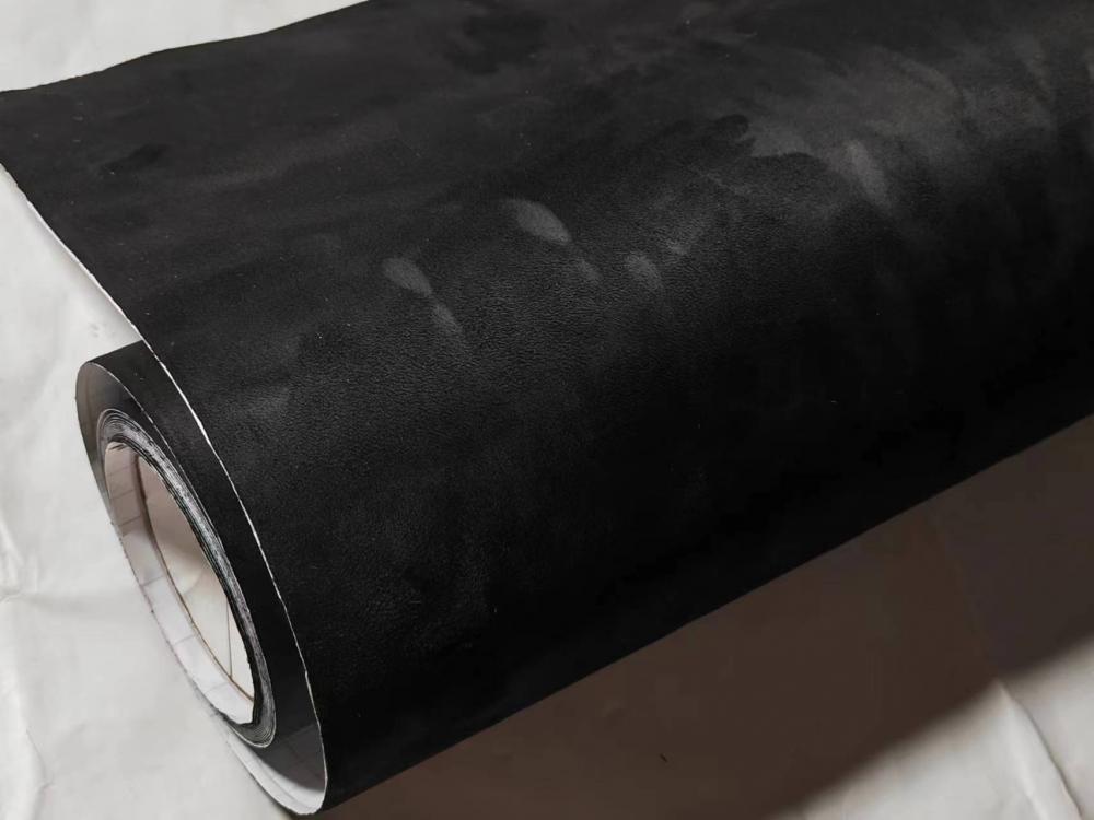 Adhesive Black Suede Fabric Vinyl