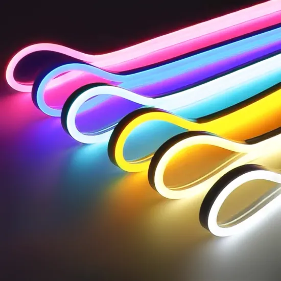 Customizable 12V LED Neon Strip - Light Pink and Blue - Flexible Silicone Material for DIY Christmas and Party Lighting