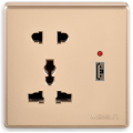 two and three pin multifunction socket with usb