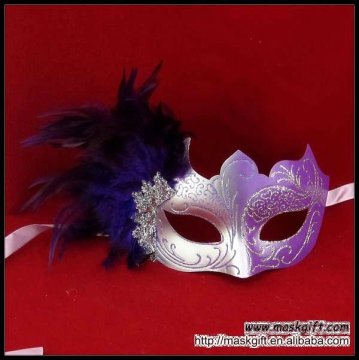 Sexy lady wholesale masquerade mask in purple&silver by new arrival party mask design