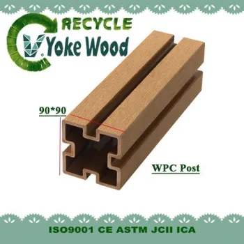 Wood plasic composite fence post