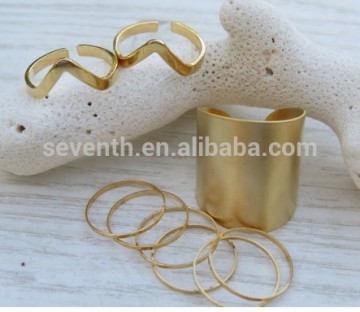 2014 Popular Jewelry Fashion Gold Plated Midi Ring Design
