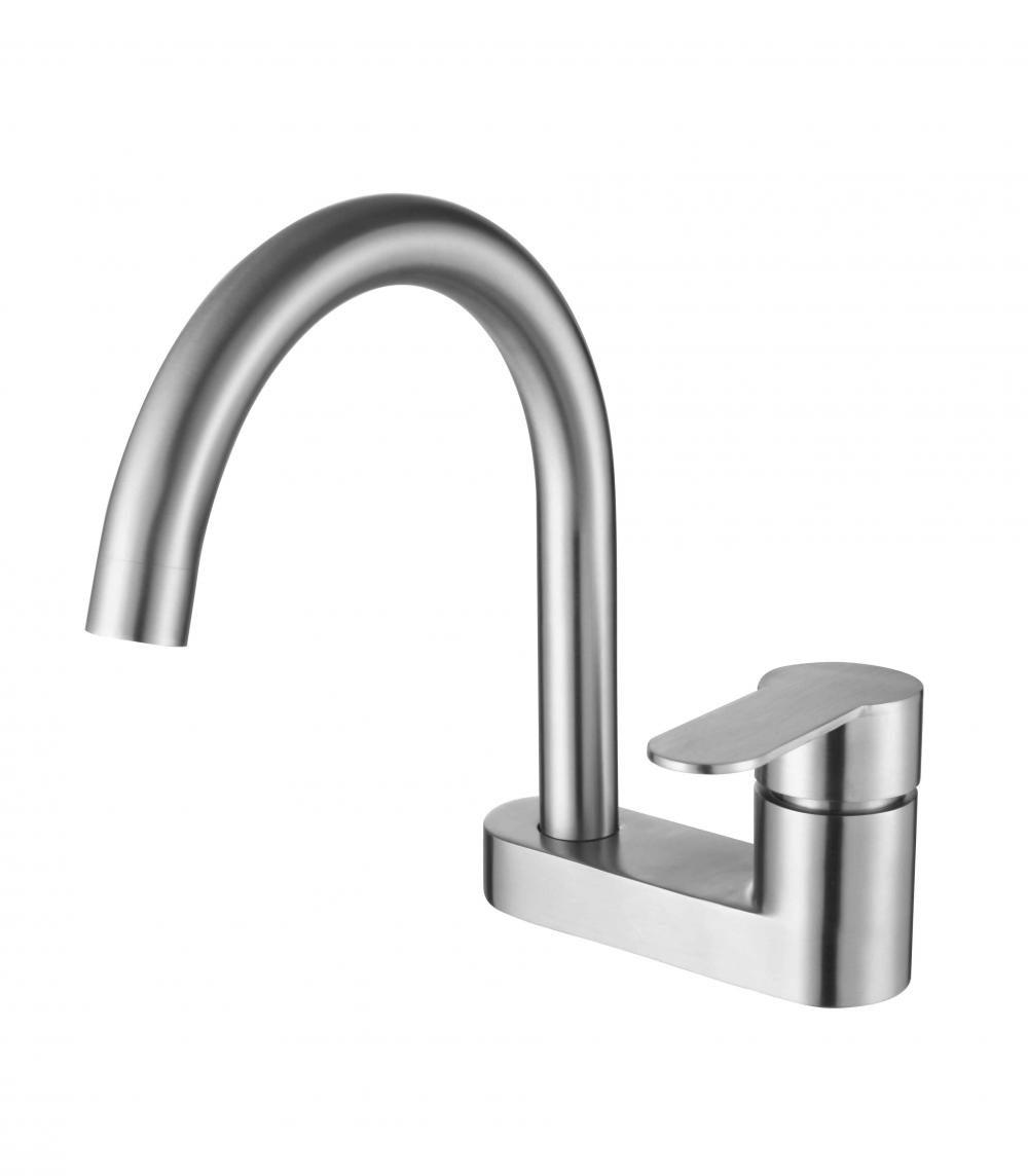 304 Stainless Steel Bathroom Double holes Basin Faucet