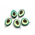 Popular Kawaii Avocado Shaped Earrings Polymer Clay Slice 100pcs/bag Fashional Accessories DIY Craft Decoration