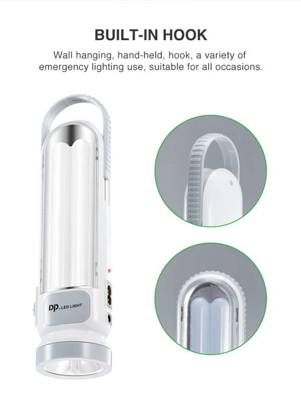 Wall Mounted White Camping LED Emergency Flashlight Light
