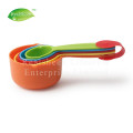 5 Piece Multi Colored Plastic Measuring Cups Set