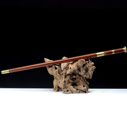 Redwood Scabbard Cane Sword Pattern Steel Handmade Brass Accessories