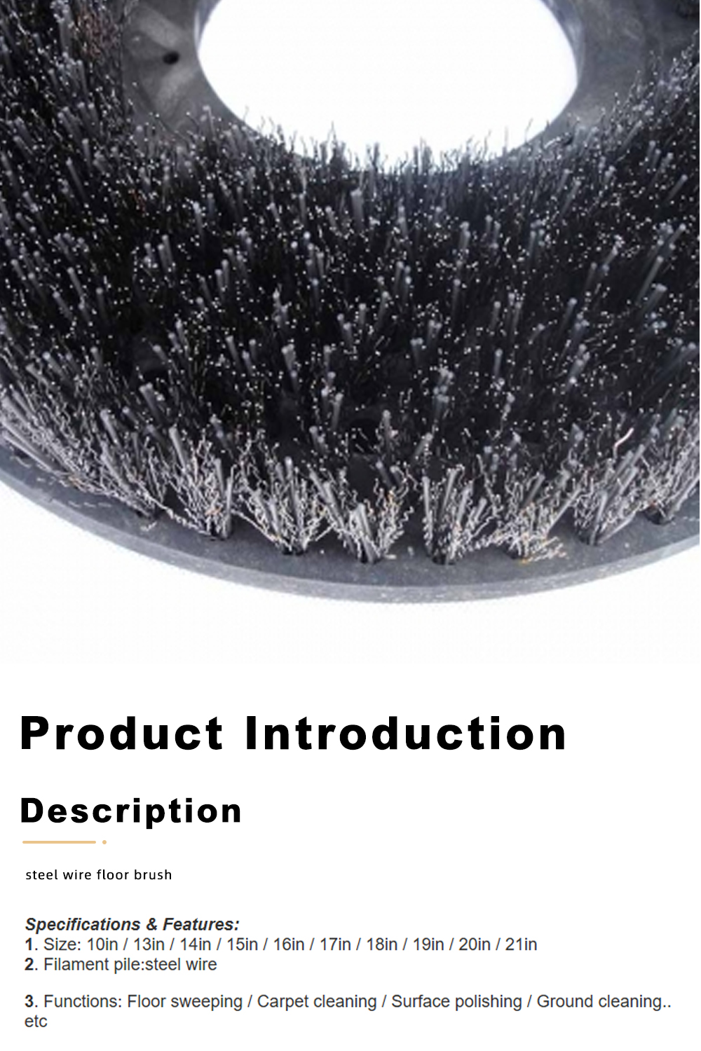 steel wire mixed Nylon abrasive rotary disc brush x