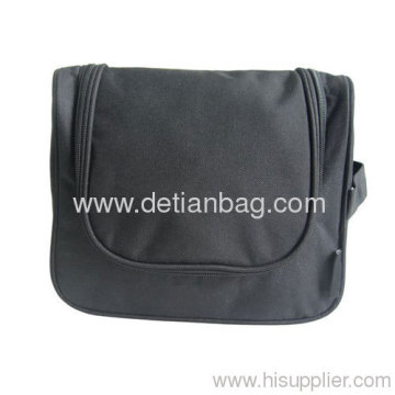 Hot Sell Black Polyester Mens Wash Bags For Travel 