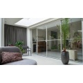 Aluminum door stack sliding grill glass design door