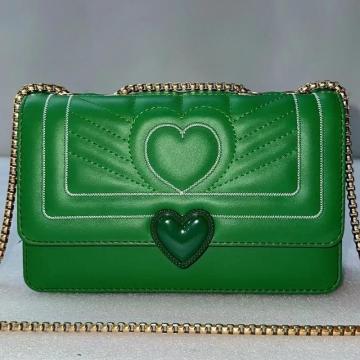 Green Classic Women's Quilted Crossbody Bag