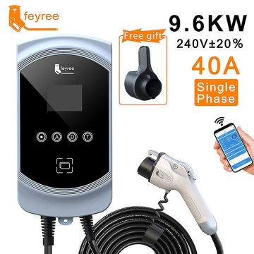 Feyree Electric Car AC Station de charge - Type 1 40A Câble de charge rapide avec chargeur NEMA 14-50p EV