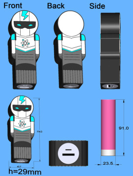 Cartoon man gift PVC universal power bank with fc ce rohs