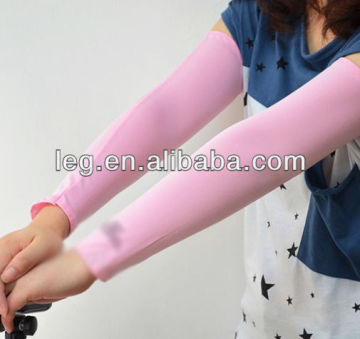 Pink Girl Lady Woman Bike Bicycle Riding UV Sun Protection Arm Sleeves