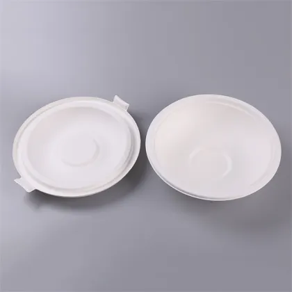 Biodegradable disposable paper bowl food bowl with lid