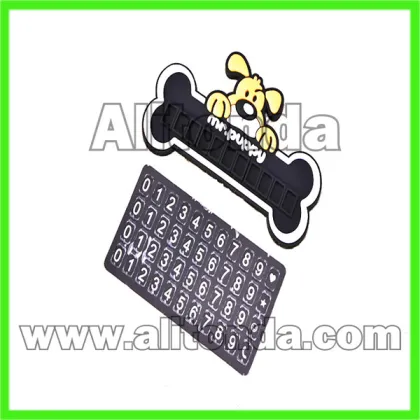Silicone car temporary stop phone number boards car accessories promotional gifts