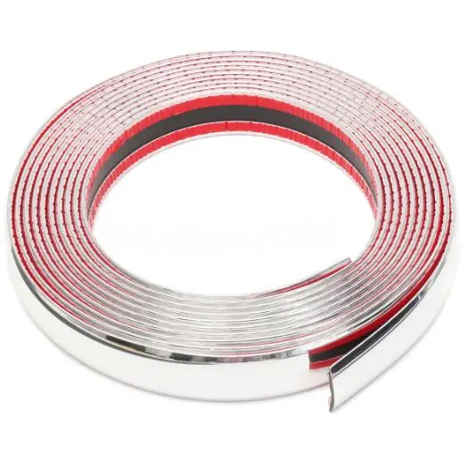 20ft 30mm Chrome Self Adhesive Car Edge Styling Moulding Trim Strip Protector
