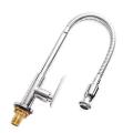 Flexible Pull Out Kitchen Water Tap Sink Faucet Single-Tube Cold Water Basin Taps