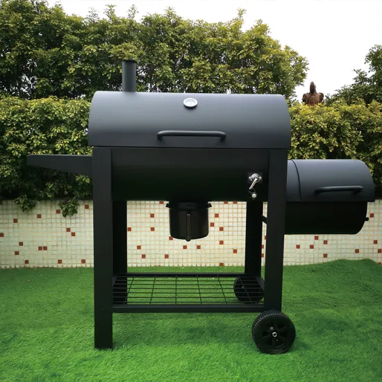 Black Outdoor Camping and Backyard Barbecue Grill Heavy Duty Steel BBQ Charcoal Grill