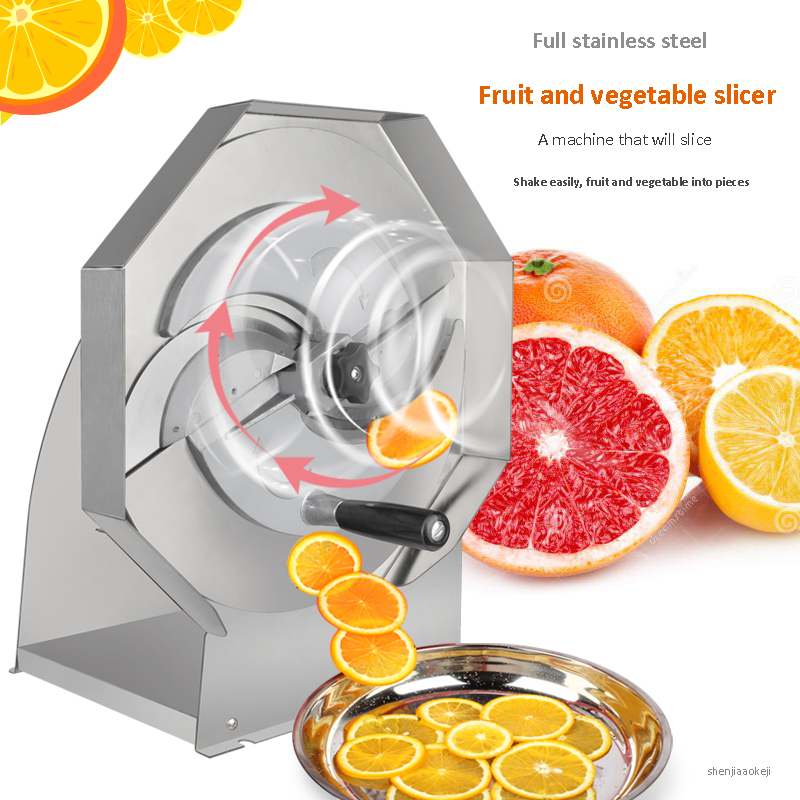 Commercial cut into pieces machine Manual Stainless Steel Vegetable Fruit Slicer Thick Adjustable Slicer household slicing